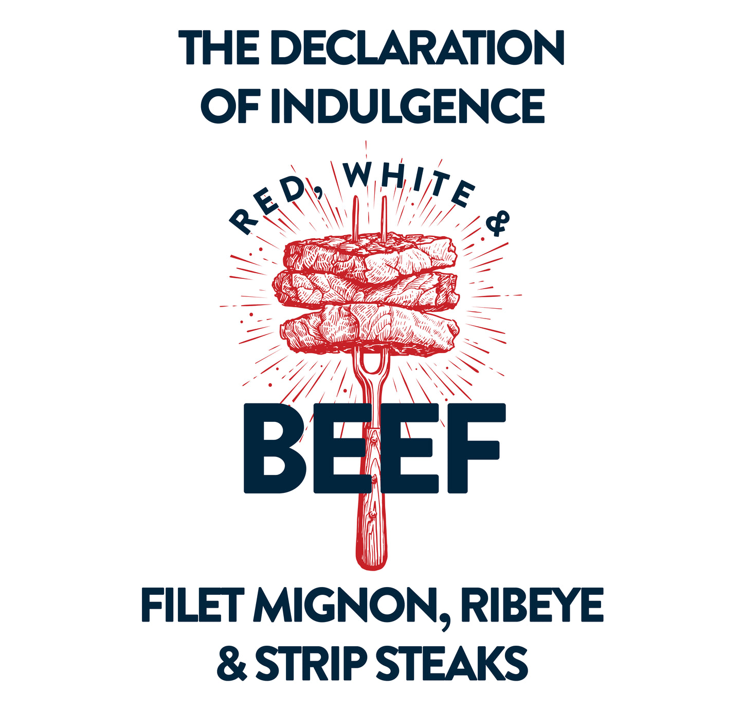 Image of steaks on a serving fork with bundle name and included products