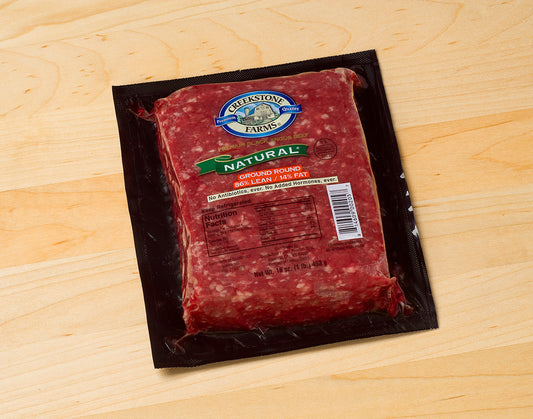 86% Lean to 14% Fat ratio in a one pound brick