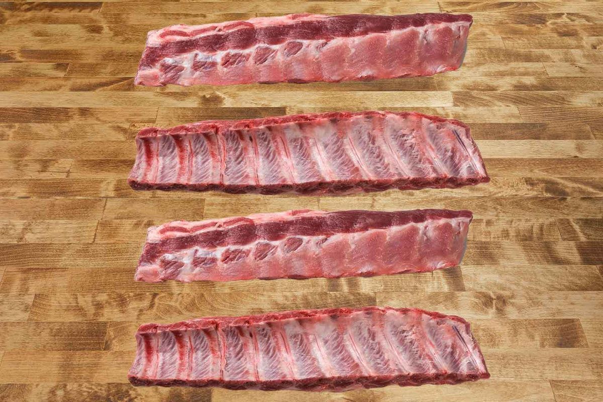 Natural Duroc Pork Back Ribs – Creekstone Farms Premium Beef LLC