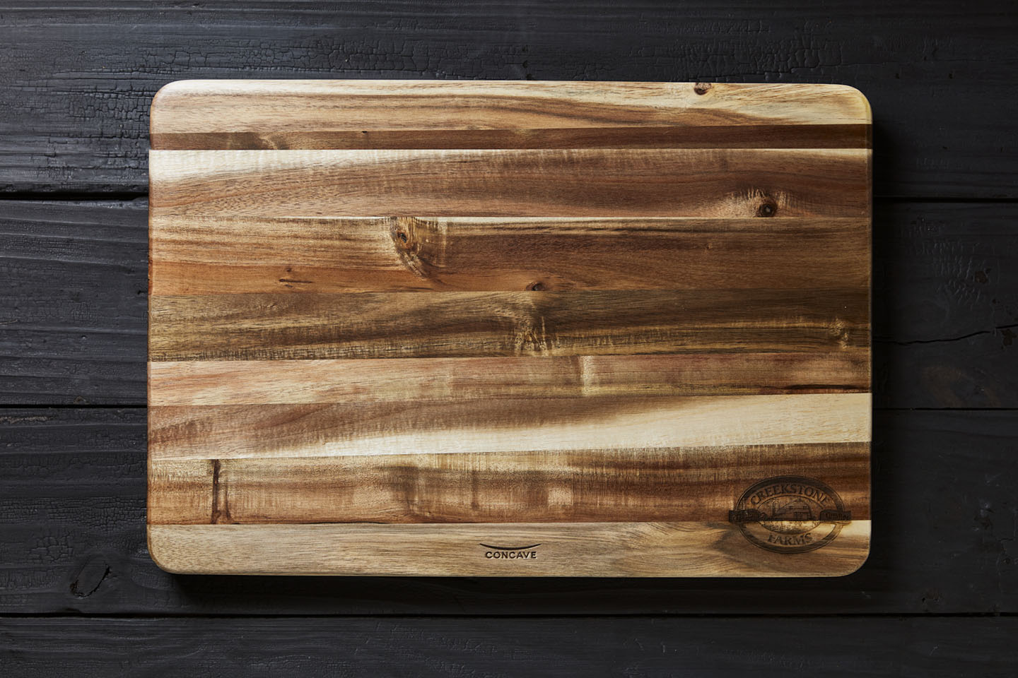 Creekstone Farms Concave Acacia Cutting Board