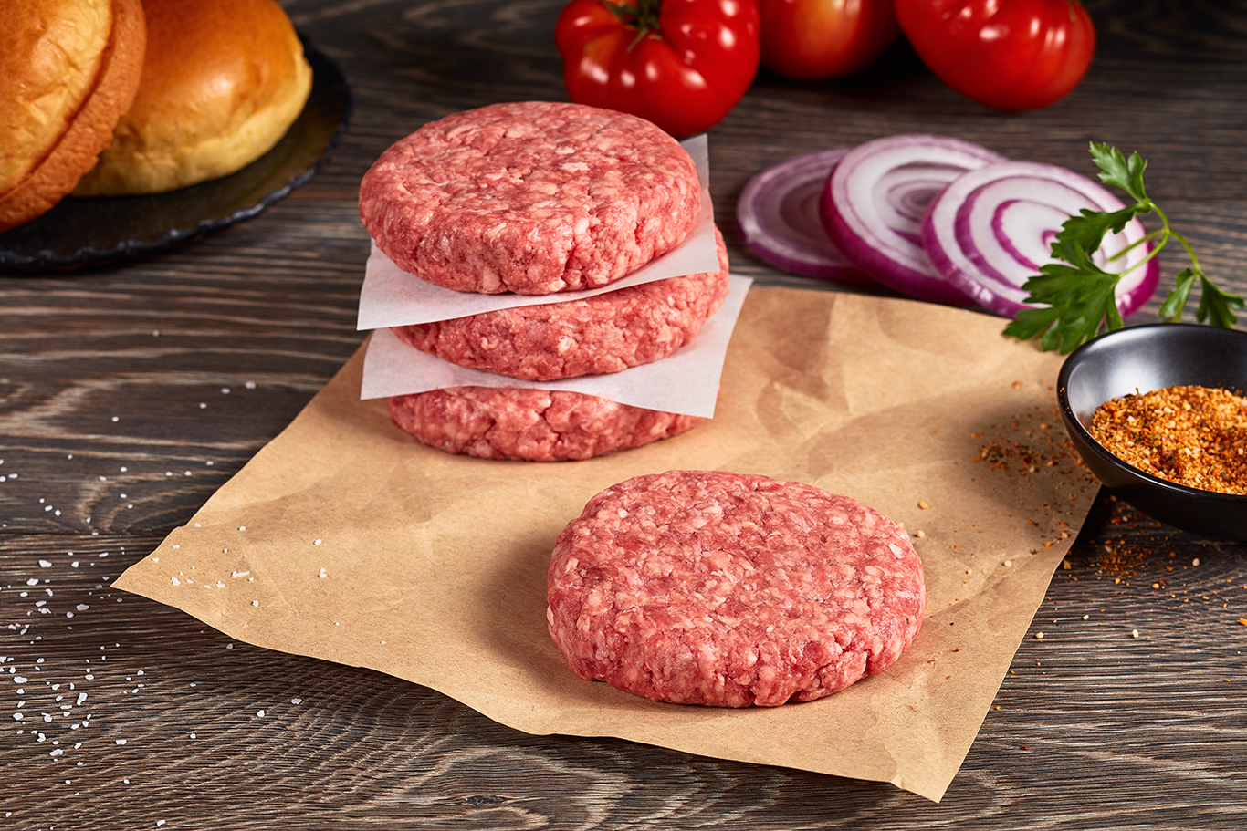 Raw Burger Grinds