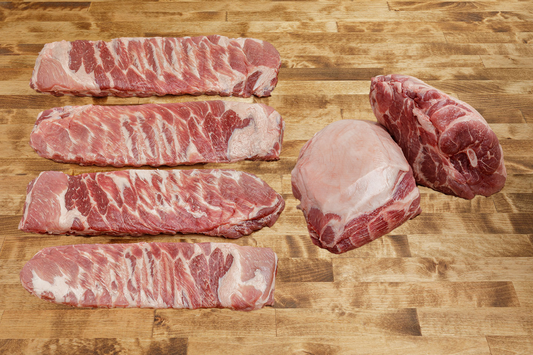 Natural Duroc St. Louis Ribs & Pork Butt Combo Raw