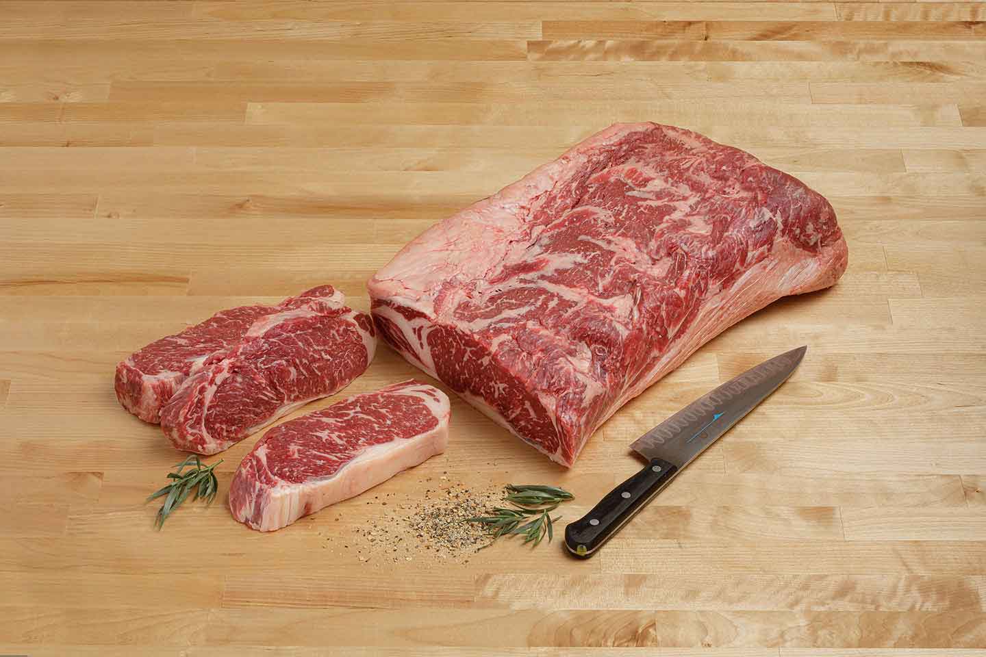 Whole Strip Loin Roast Raw Cut