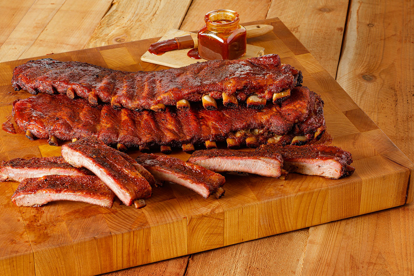 Pork Ribs on Cutting Board